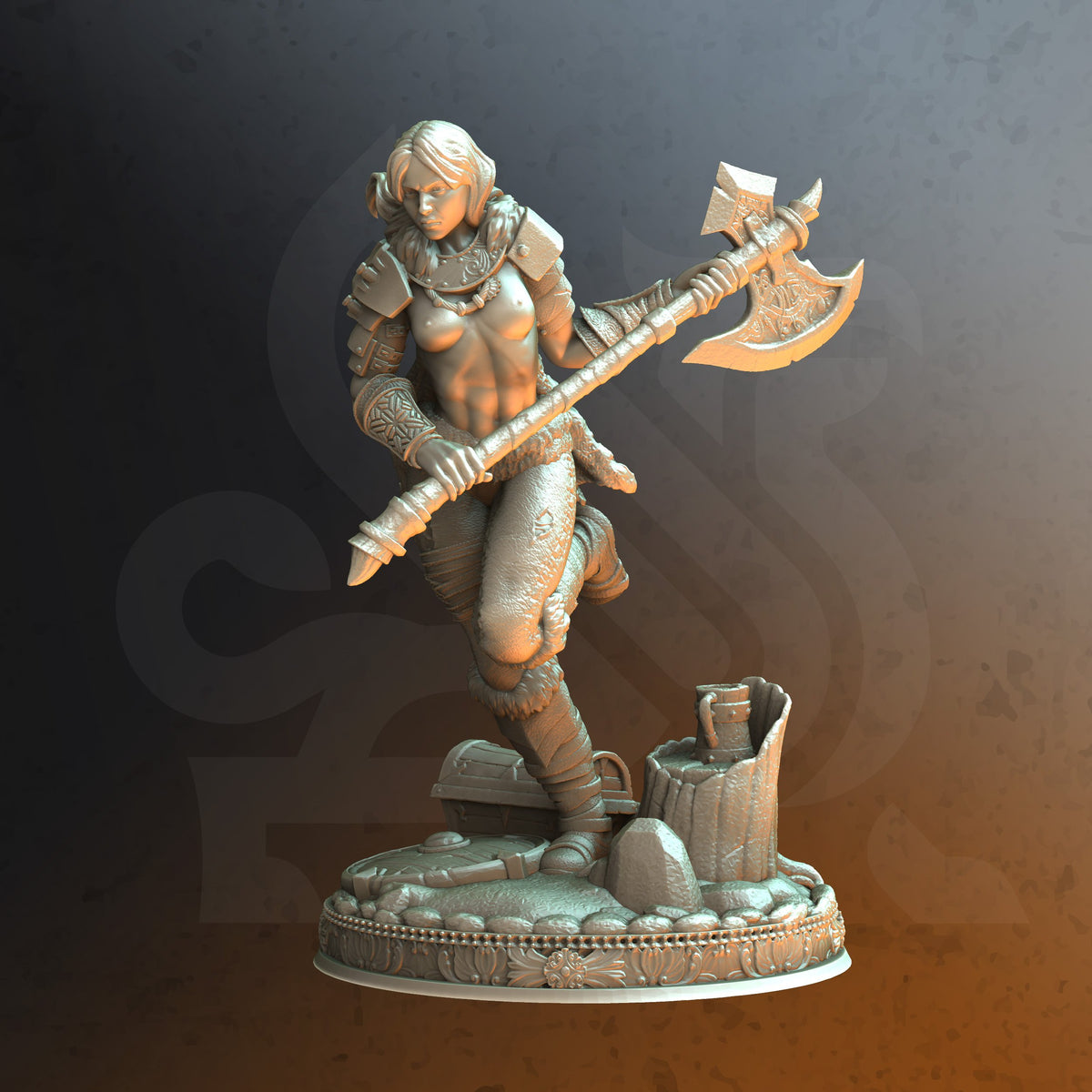 Aedre The Angry - 3D Printed Tabletop Miniature