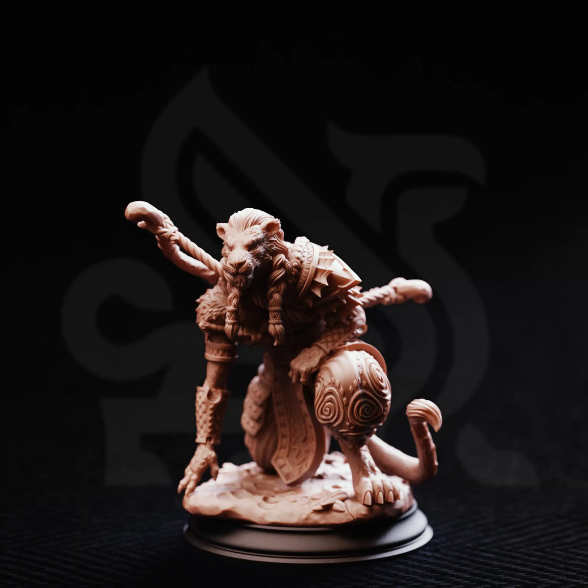 Bri'zani - Lionfolk Tracker - 3D Printed Tabletop Miniature