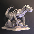 Ekerin the Silver Tail Dragon - 3D Printed Tabletop Miniature