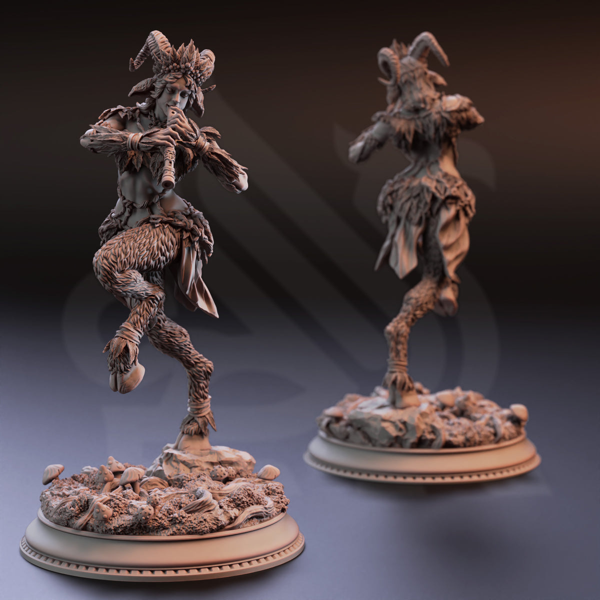 Sylvia of the Fringe – Faun Enchantress - 3D Printed Tabletop Miniature