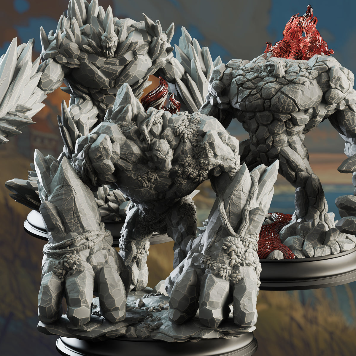 The Three Faces – Elemental Golems