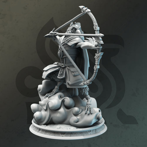 Akataka – Flighted Air Ranger - 3D Printed Tabletop Miniature