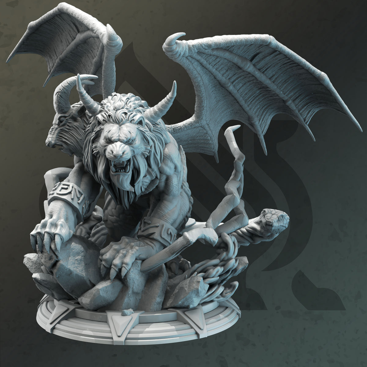Vilamin- Lightning Chimera - 3D Printed Tabletop Miniature