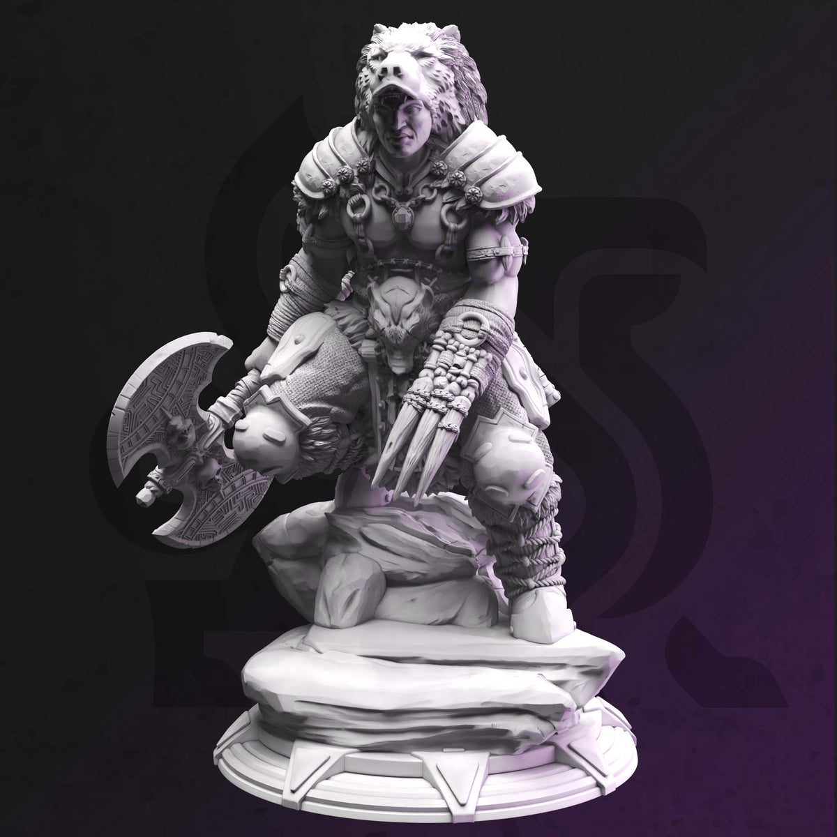 Tygrin Char – War Chief - 3D Printed Tabletop Miniature