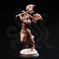 Tekrana of the Bloodfangs - Half-Orc Barbarian - 3D Printed Tabletop Miniature