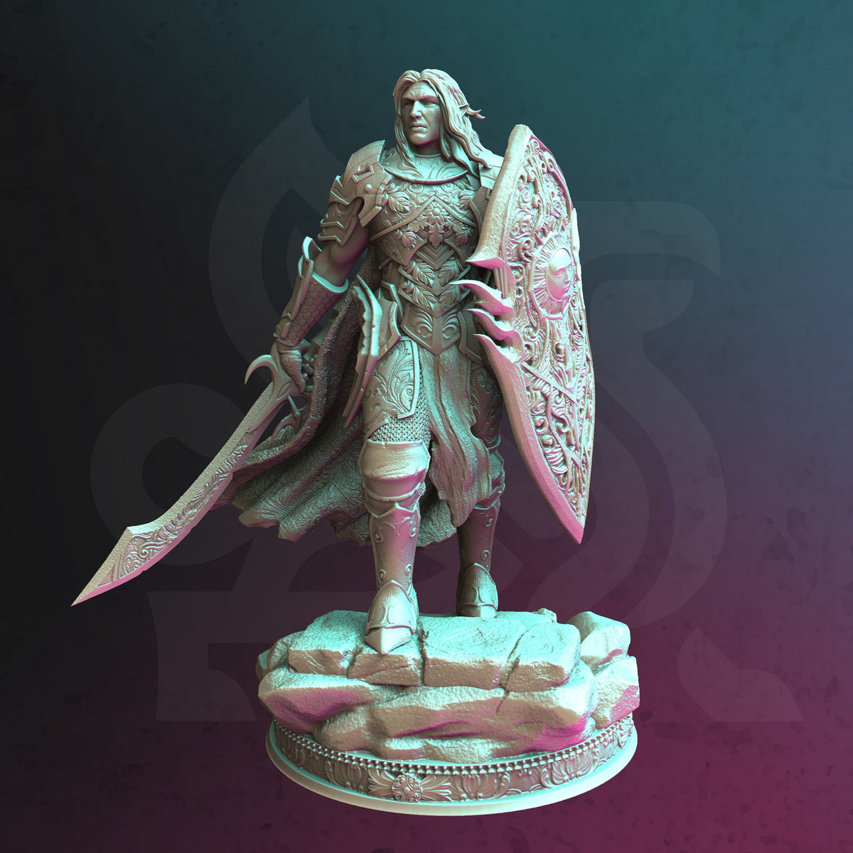 Paladin of Erdryidion – Yinsylim - 3D Printed Tabletop Miniature