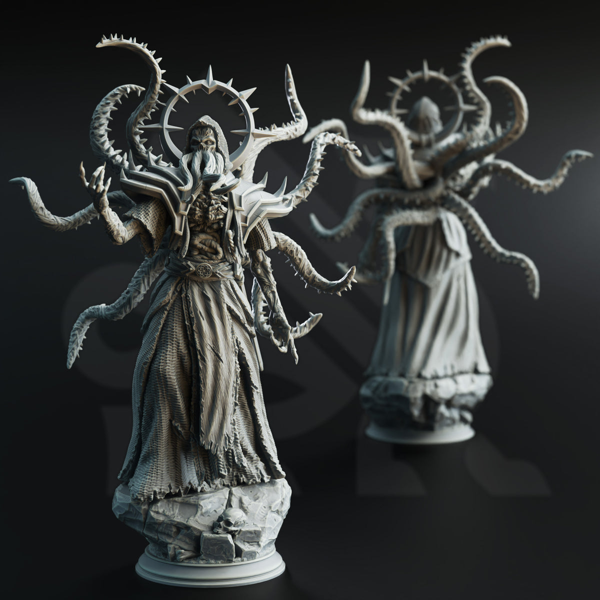Hendrak - Ascended God-Lich Flayer - 3D Printed Tabletop Miniature