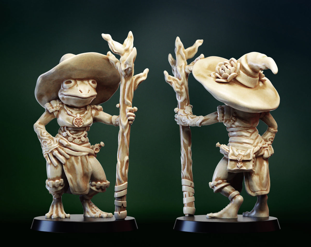 Frog Folk Mage Miniature for DnD D&D Tabletop gaming
